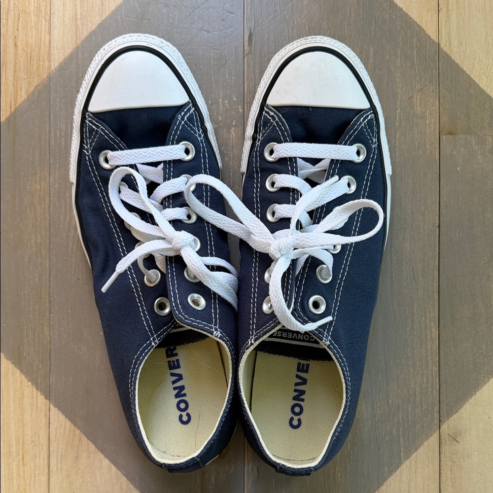 Converse Navy & White Low-Top Canvas Sneakers